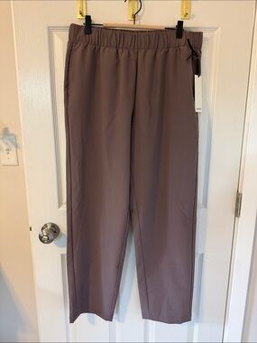 Mondetta Women's Elastic-Waist Track Pants in plum ish color